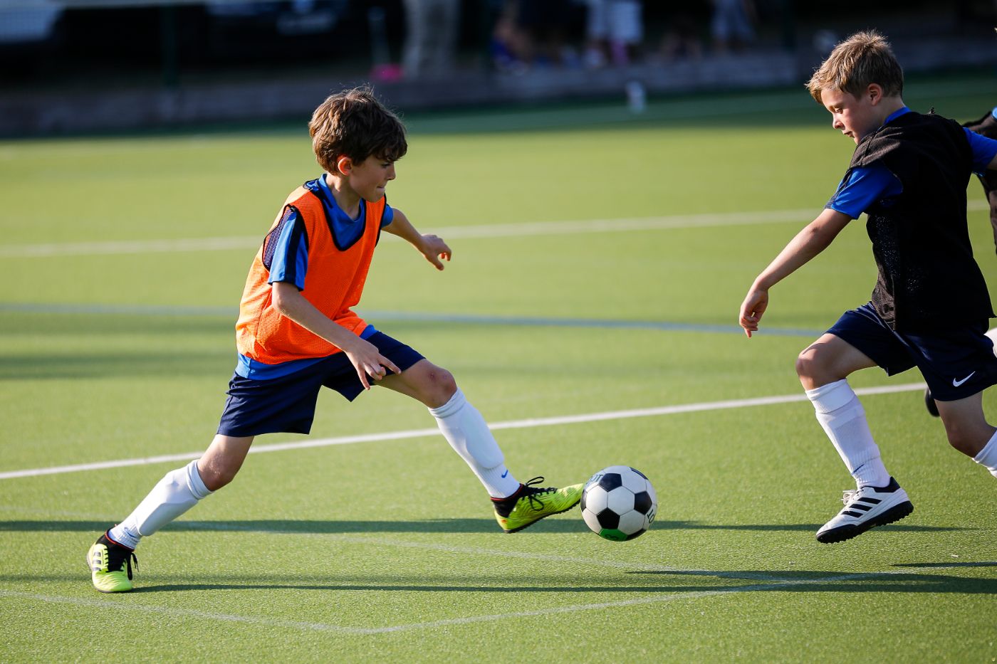 Child about to tackle in football